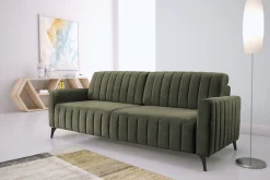 exxpo - sofa fashion 3-Sitzer »Grande, Schlafsofa, Dauerschläfer, Microvelours-Bezug, Breite 222cm« mit Bettfunktion und Bettkasten, komfortabler Federkern
