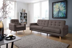 exxpo - sofa fashion 3-Sitzer »Nappa, Schlafsofa, bequem, zeitloses Design, L-Form« tolle Detailverarbeitung, mit Bettfunktion und Bettkasten