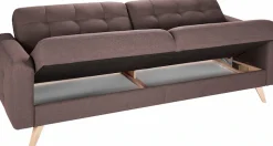 exxpo - sofa fashion 3-Sitzer »Nappa, Schlafsofa, bequem, zeitloses Design, L-Form« tolle Detailverarbeitung, mit Bettfunktion und Bettkasten