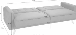 exxpo - sofa fashion 3-Sitzer »Nappa, Schlafsofa, bequem, zeitloses Design, L-Form« tolle Detailverarbeitung, mit Bettfunktion und Bettkasten