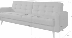 exxpo - sofa fashion 3-Sitzer »Nappa, Schlafsofa, bequem, zeitloses Design, L-Form« tolle Detailverarbeitung, mit Bettfunktion und Bettkasten