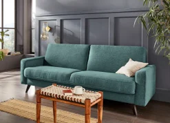 exxpo - sofa fashion 3-Sitzer »Samso, elegant und bequem, toller Sitzkomfort, Schlafsofa« Kippcouch, inklusive Bettfunktion und Bettkasten, Komfortsitzhöhe 49cm