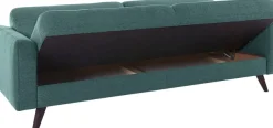 exxpo - sofa fashion 3-Sitzer »Samso, elegant und bequem, toller Sitzkomfort, Schlafsofa« Kippcouch, inklusive Bettfunktion und Bettkasten, Komfortsitzhöhe 49cm