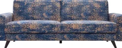 exxpo - sofa fashion 3-Sitzer »Side, toller Sitz- & Liegekomfort, Schlafsofa. Breite 222cm. hoher Fuß« mit Schlaffunktion, Bettkasten und hohe Holzfüße, Solitärmöbel