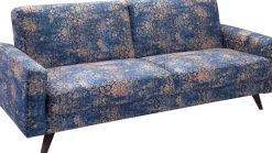 exxpo - sofa fashion 3-Sitzer »Side, toller Sitz- & Liegekomfort, Schlafsofa. Breite 222cm. hoher Fuß« mit Schlaffunktion, Bettkasten und hohe Holzfüße, Solitärmöbel