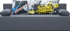 exxpo - sofa fashion 3-Sitzer »Tabou Sound Scream Schlafsofa Breite 193cm« mit Schlaffunktion und Bettkasten, inkl. loser Zier- und Rückenkissen