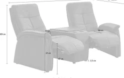 exxpo - sofa fashion 2-Sitzer »Tivoli, Kinosofa mit Relaxfunktion, mit Ablagetisch und Stauraum« bequem und komfortabel