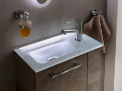 FACKELMANN Waschtisch »SBC« Set,bestehend aus Becken, Beleuchtung und Unterbau, Breite ca. 45 cm