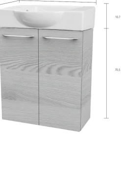 FACKELMANN Waschtisch »SBC« Set,bestehend aus Becken und Unterbau, Breite ca. 55 cm