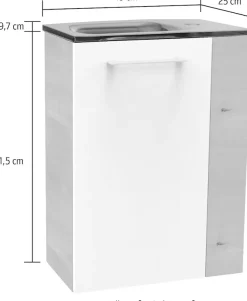 FACKELMANN Waschtisch »SBC« Set,bestehend aus Becken und Unterbau, Breite ca. 45 cm