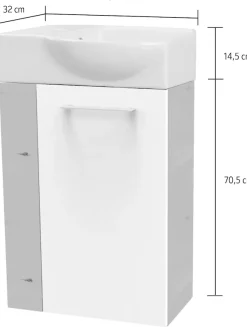 FACKELMANN Waschtisch »SBC« Set,bestehend aus Becken und Unterbau, Breite ca. 45 cm