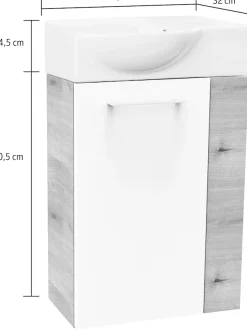 FACKELMANN Waschtisch »SBC« Set,bestehend aus Becken und Unterbau, Breite ca. 45 cm
