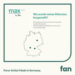 fan Komfortschaummatratze »max foam by fan, 5 Zonen Matratze 90x200 cm, 140x200 & weitere Größen« 18 cm hoch Raumgewicht: 30 kg/m³ 1 Stk. tlg. Matratze, 90x200 cm von Stiftung Warentest 