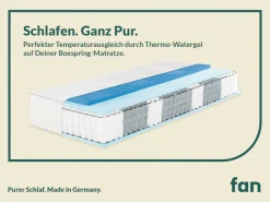 fan Taschenfederkernmatratze »Sleep Spring Pro, Boxspringmatratze m. Thermogelauflage, 90x200 & mehr« 33 cm hoch 1-tlg., 1 Stk. tlg. Haus & Garten Test 
