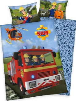 Feuerwehrmann Sam Babybettwäsche »Feuerwehrmann Sam« 2 Stk. mit Löschzug und Helikopter