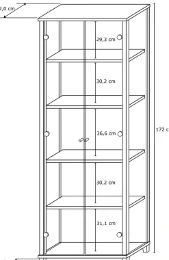 fif möbel Vitrine »OPTIMA« Standvitrine, Vitrinenschrank, Glasvitrine, Sammlervitrine
