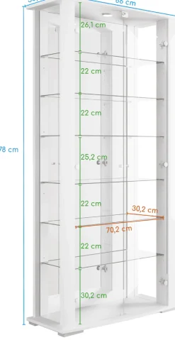 fif möbel Vitrine »STELLA« Standvitrine/Glasvitrine 2x Glastür,perfekt für Sammler,Sammlervitrine
