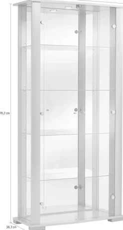 fif möbel Vitrine »STELLA« Standvitrine/Glasvitrine 2x Glastür,perfekt für Sammler,Sammlervitrine