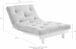 Fissler Daybett »Roots Sofa Bed, Schlafsofa, Bettfunktion, FSC®-Massivholz, B: 90 cm« Erhältlich in Breite 90 cm, 140 cm oder 160 cm,Inkl. Futonmatratze. Made in Europe, minimalistisches Design