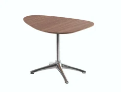 FLEXLUX Beistelltisch »Nachttisch, Sofatisch, Kaffeetisch, Couchtisch, Nierenform,« Walnuss oder Eiche Furnier, Fuß Alufarbig oder Schwarz, Höhe 45 cm