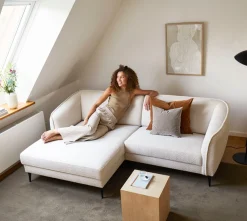 FLEXLUX Ecksofa »Belle Designsofa, bequem durch Kaltschaum im Sitz« Skandinavisches Design, In hochwertiger Verarbeitung, B/T 218/149 cm
