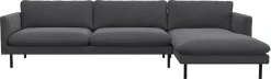 FLEXLUX Ecksofa »Bolzano, elegant und bequem, L-Form« Sitzaufbau mit Kaltschaum & Stahl-Wellen, loose Sitz -& Rückenkissen