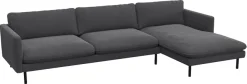 FLEXLUX Ecksofa »Bolzano, elegant und bequem, L-Form« Sitzaufbau mit Kaltschaum & Stahl-Wellen, loose Sitz -& Rückenkissen