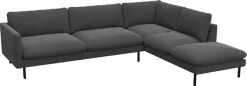 FLEXLUX Ecksofa »Bolzano, elegant und bequem, L-Form« Sitzaufbau mit Kaltschaum & Stahl-Wellen, lose Sitz -& Rückenkissen