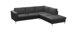 FLEXLUX Ecksofa »Fiore, bequem und modern, L-Form« breite Armlehnen, Füße Alu/Eiche, B/T 234/225 cm, Kaltschaum im Sitz