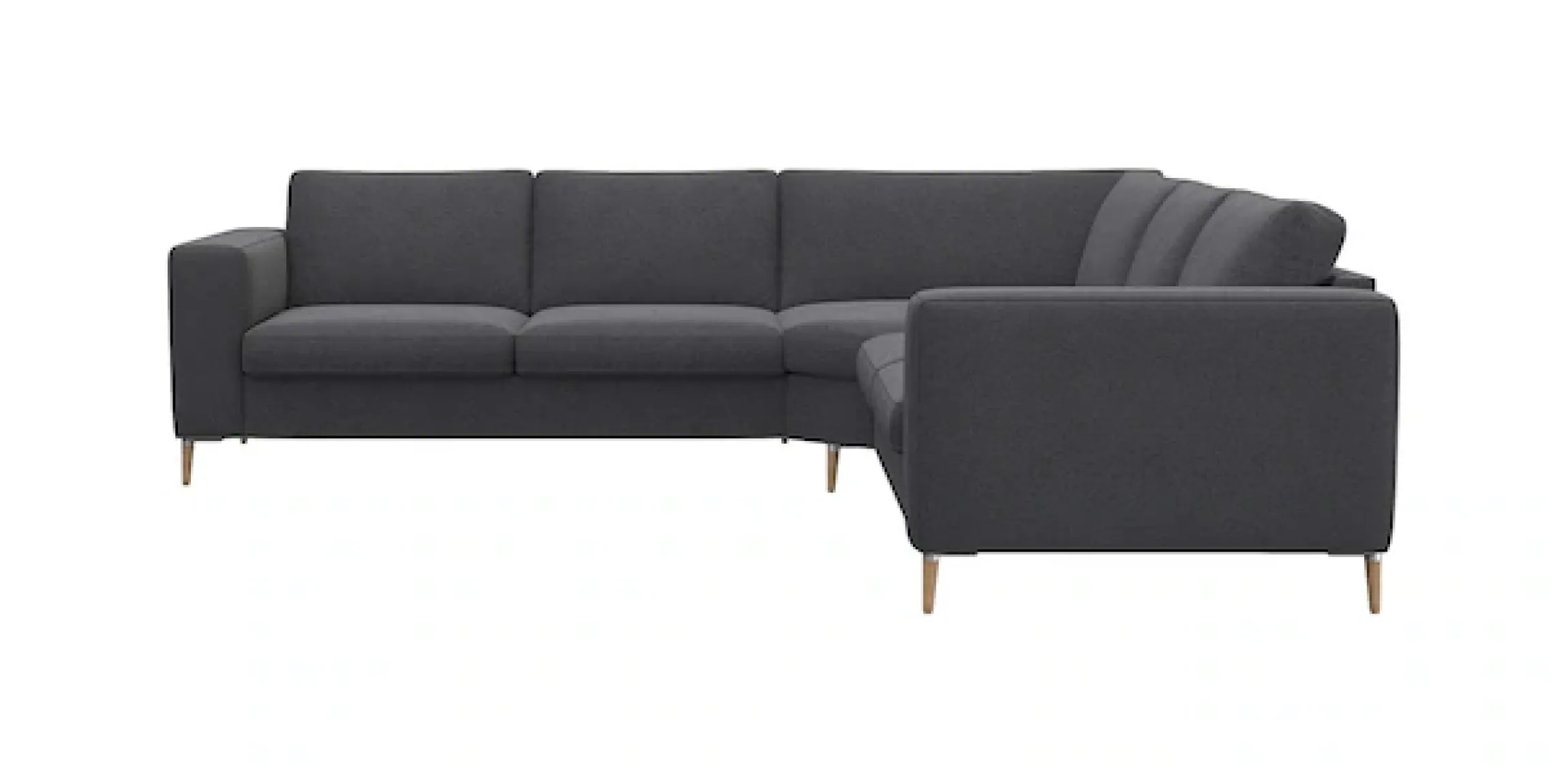 FLEXLUX Ecksofa »Fiore, gleichschenklig, super Sitzkomfort durch Kaltschaum im Sitz« breite Armlehnen, Füße Alu+ Eiche, L-Form