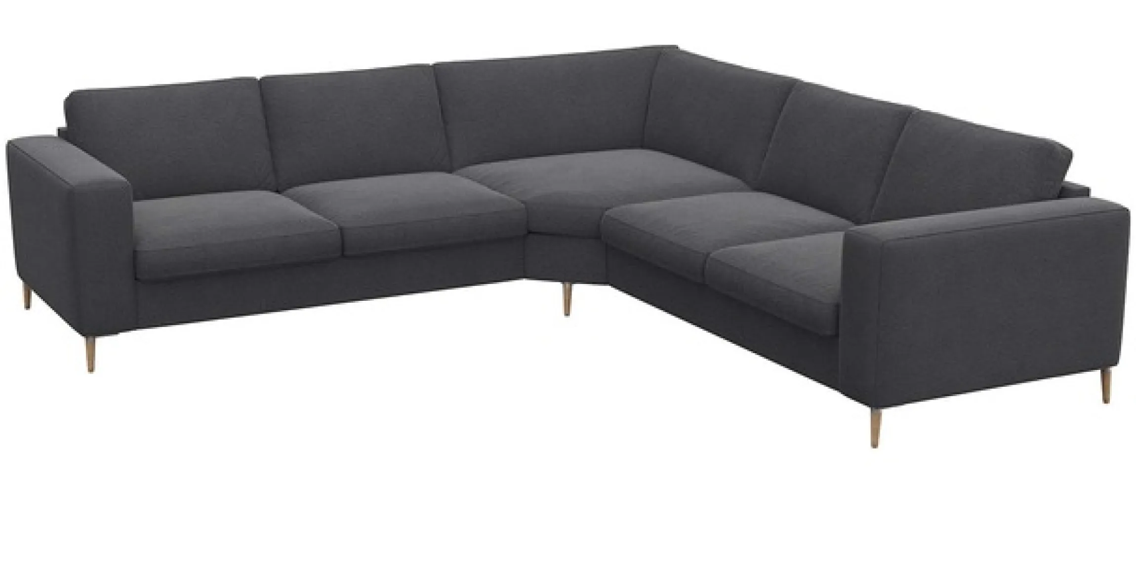 FLEXLUX Ecksofa »Fiore, gleichschenklig, super Sitzkomfort durch Kaltschaum im Sitz« breite Armlehnen, Füße Alu+ Eiche, L-Form