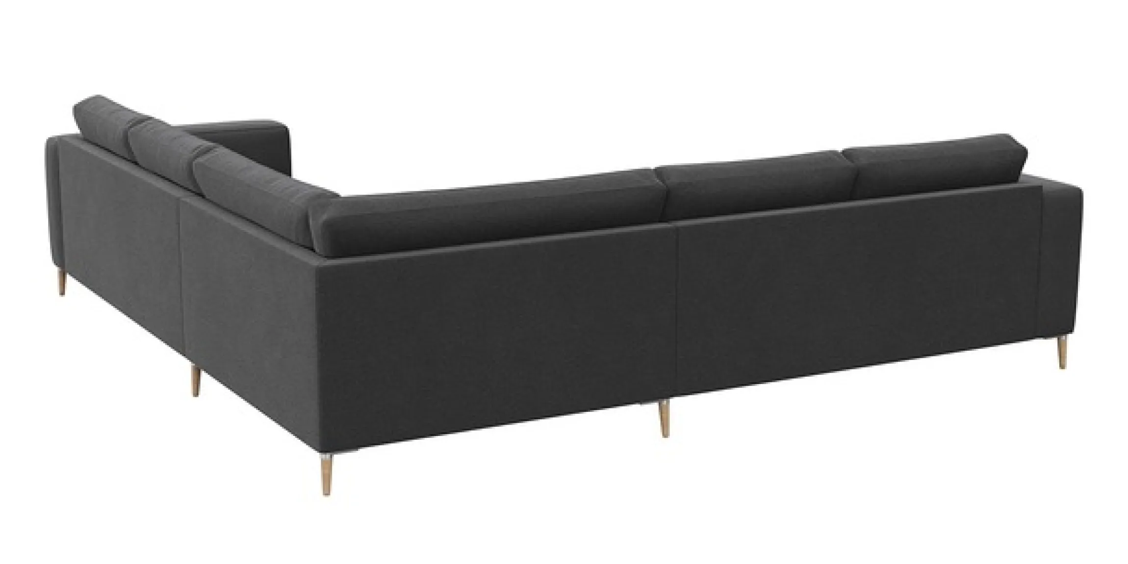 FLEXLUX Ecksofa »Fiore, gleichschenklig, super Sitzkomfort durch Kaltschaum im Sitz« breite Armlehnen, Füße Alu+ Eiche, L-Form