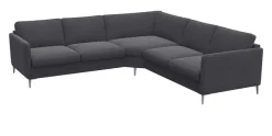 FLEXLUX Ecksofa »Fiore, gleichschenklig, bequem durch hochwertigem Sitzaufbau« schmale Armlehnen, super Sitzkomfort durch Kaltschaum, Füße Alu