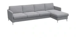 FLEXLUX Ecksofa »Fiore, L-Form, bequem und komfortabel durch hochwertigem Sitzaufbau« schmale Armlehnen, Kaltschaum, Füße Alu