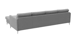 FLEXLUX Ecksofa »Fiore, L-Form, bequem und komfortabel durch hochwertigem Sitzaufbau« schmale Armlehnen, Kaltschaum, Füße Alu