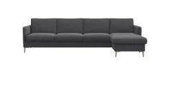 FLEXLUX Ecksofa »Fiore, L-Form, bequem und komfortabel durch hochwertigem Sitzaufbau« schmale Armlehnen, Kaltschaum, Füße Alu+ Eiche