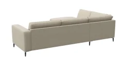 FLEXLUX Ecksofa »Fiore, L-Form, bequem und komfortabel durch hochwertigem Sitzaufbau« breite Armlehnen, Kaltschaum, Füße Alu+schwarz