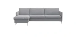 FLEXLUX Ecksofa »Fiore, L-Form, bequem und komfortabel durch hochwertigem Sitzaufbau« schmale Armlehnen, Kaltschaum, Füße Alu