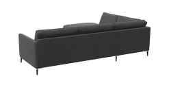 FLEXLUX Ecksofa »Fiore, L-Form« schmale Armlehnen, Kaltschaum, Füße Alu+schwarz
