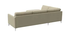 FLEXLUX Ecksofa »Fiore, L-Form« schmale Armlehnen, Kaltschaum, Füße Alu