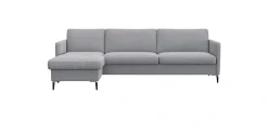 FLEXLUX Ecksofa »Fiore, L-Form« schmale Armlehnen, Kaltschaum, Füße Alu+schwarz