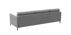 FLEXLUX Ecksofa »Fiore, L-Form« schmale Armlehnen, Kaltschaum, Füße Alu+schwarz