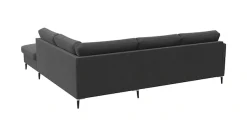 FLEXLUX Ecksofa »Fiore, L-Form« schmale Armlehnen, Füße Alu/schwarz, B/T 234/225cm, Kaltschaum im Sitz