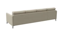 FLEXLUX Ecksofa »Fiore, L-Form« schmale Armlehnen, Kaltschaum, Füße Alu+schwarz