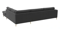 FLEXLUX Ecksofa »Fiore, Sitzaufbau mit hochwertigem Kaltschaum für mehr Sitzkomfort« breite Armlehnen,L-Form, Füße Alu/Eiche