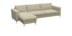 FLEXLUX Ecksofa »Fiore, super Sitzkomfort durch Kaltschaum im Sitz, L-Form« breite Armlehnen, Kaltschaum, Füße Alu