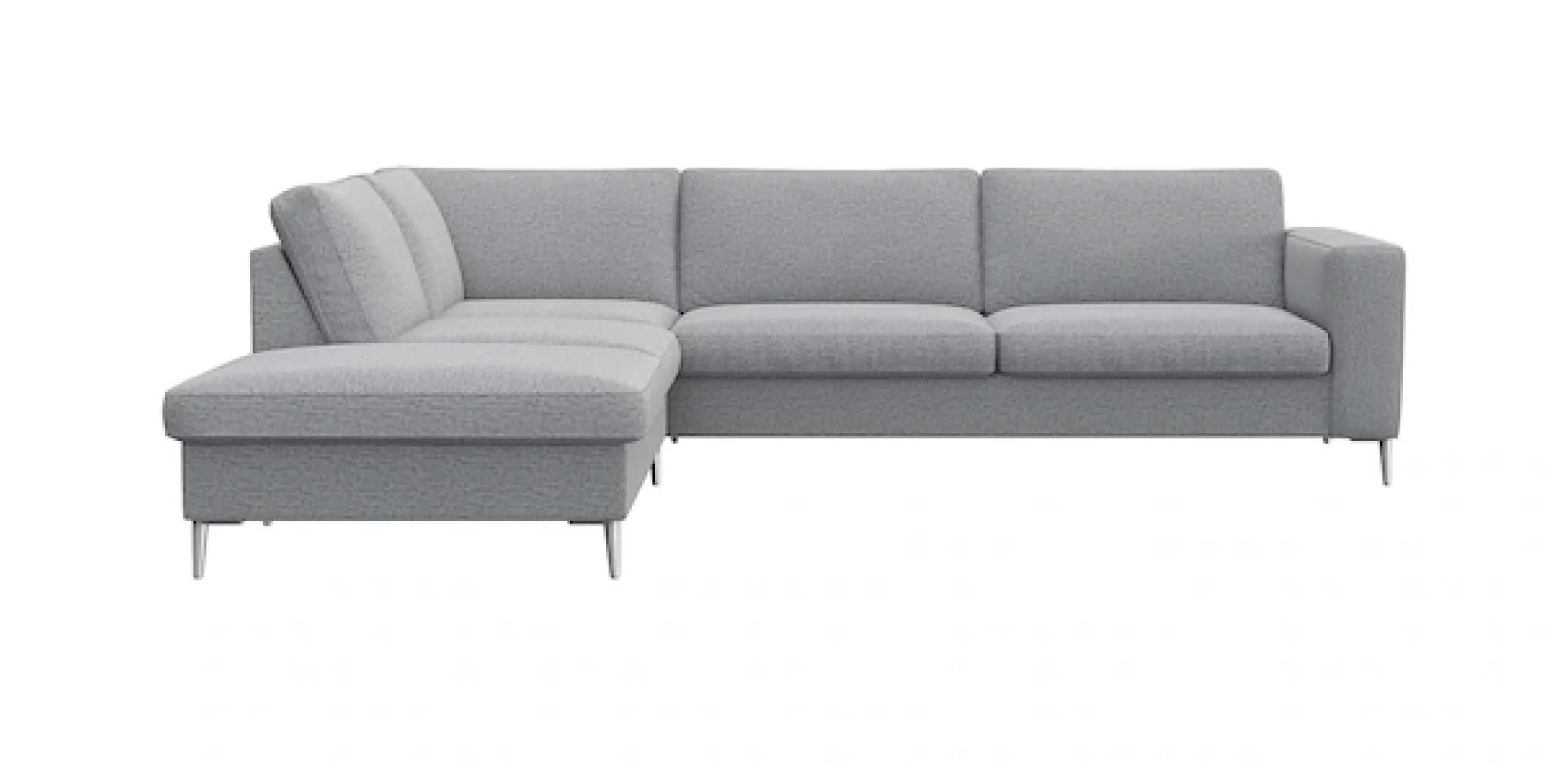 FLEXLUX Ecksofa »Fiore, super Sitzkomfort durch Kaltschaum im Sitz, L-Form« breite Armlehnen, Füße Alu