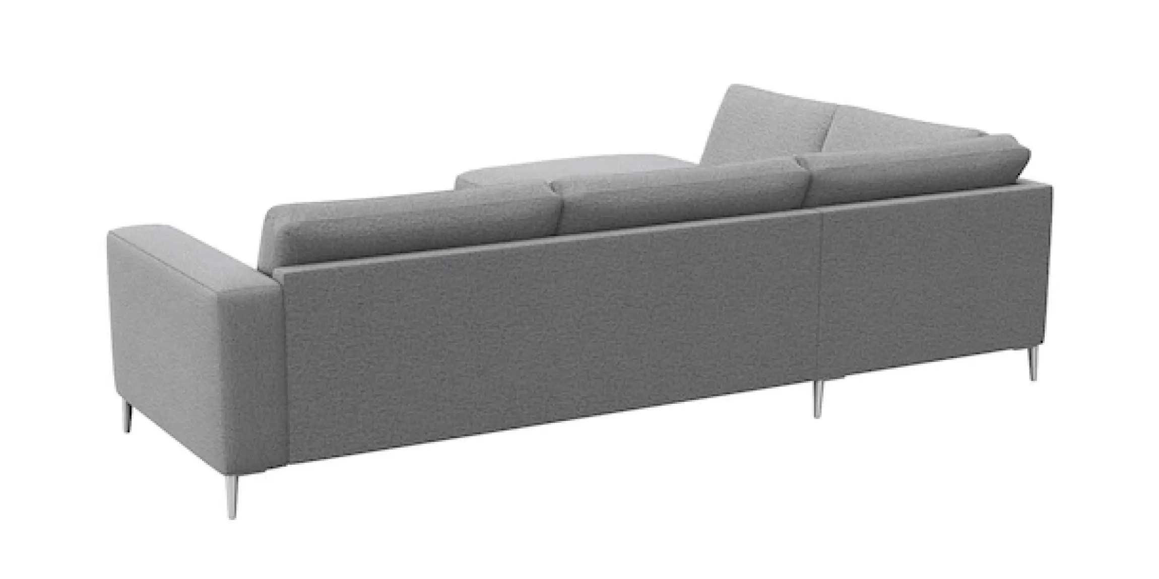 FLEXLUX Ecksofa »Fiore, super Sitzkomfort durch Kaltschaum im Sitz, L-Form« breite Armlehnen, Füße Alu