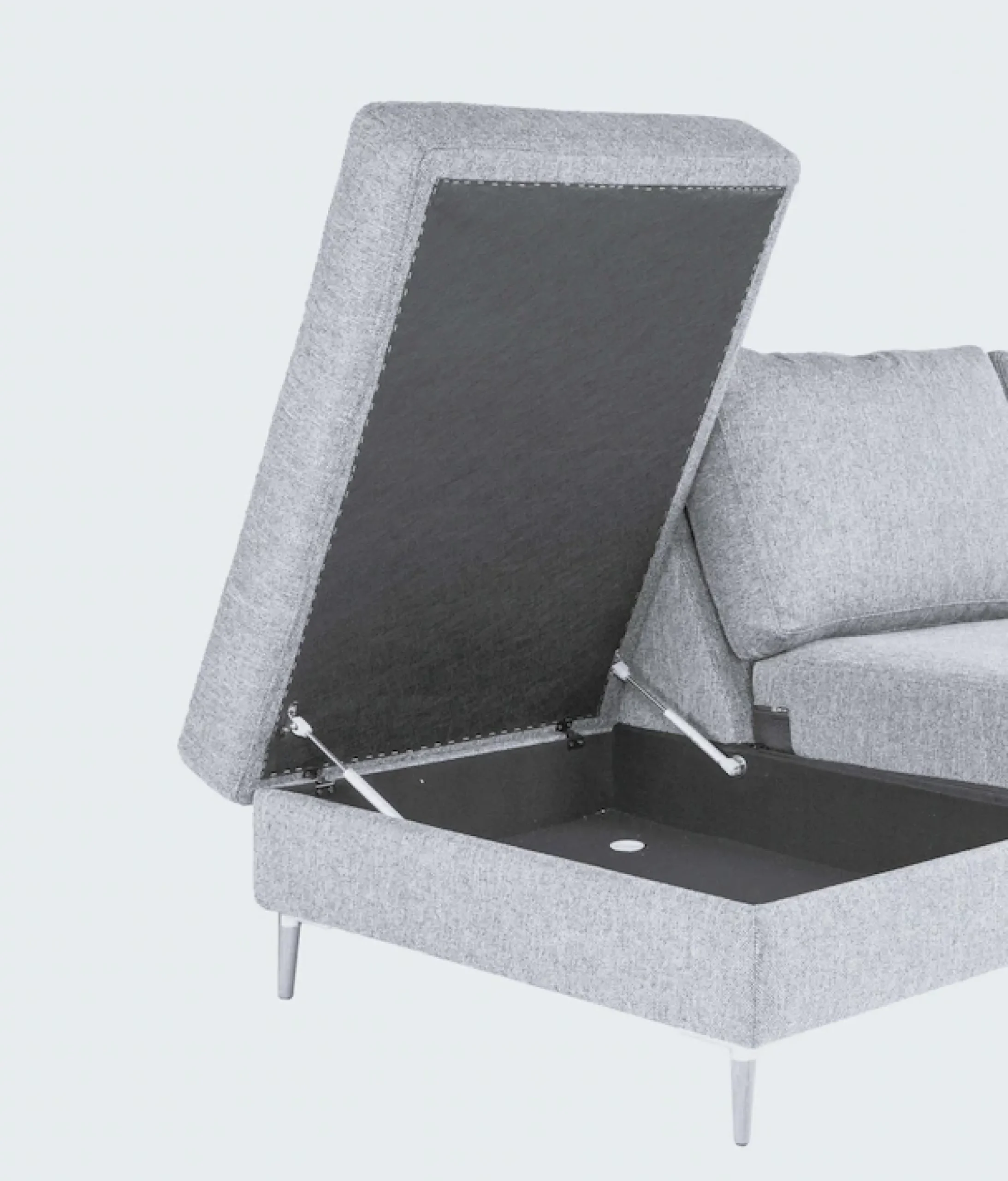 FLEXLUX Ecksofa »Fiore, super Sitzkomfort durch Kaltschaum im Sitz, L-Form« breite Armlehnen, Füße Alu
