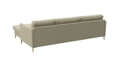 FLEXLUX Ecksofa »Fiore, super Sitzkomfort durch Kaltschaum im Sitz, L-Form« schmale Armlehnen, Füße Alu+ Eiche